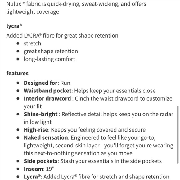 Lululemon Fast & Free *Reflective* Crop 19” - Midnight Navy - Picture 9 of 14